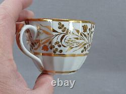 Coalport Hand Painted Hops Gold Vine Hamilton Flute Tea Cup & Saucer 1800-1805 B