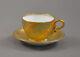 Coalport Jewelled & Gilt Swirling Demitasse Espresso Cup & Saucer