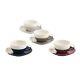 Coffee Studio Flat White Cup & Saucer Set Of 4, Porcelain, Mixed
