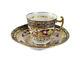 Continental Porcelain Tea Cup And Saucer Hand Painted Fruit Florals Gilt C1830