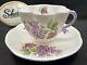 Dainty Lilac Time Cup And Saucer Mauve Trim #14293 Wow