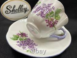 DAINTY LILAC TIME CUP and SAUCER MAUVE TRIM #14293 WOW