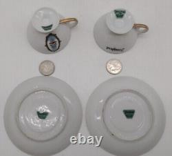 Disneyland Vintage Mini Tea Cup Saucer Porcelain Set Rare Cop Gibson Tinkerbell