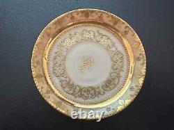 Dresden 369w demitasse Saucer with Golden encrusted floral pattern 3.8 Diameter