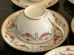 Dresden Bavaria Flowers 4 Cups and 5 Saucers