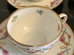 Dresden Bavaria Flowers 4 Cups and 5 Saucers