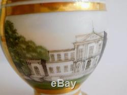 Early 19th Century French Paris Porcelain Topographical Cup And Saucer
