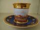 Early 19thc French Paris Porcelain Cup & Saucer Handpainted Paris Scene 20/335
