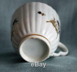 Early Caughley C1775 Porcelain Trio Tea CupCoffee CupSaucer English 18thc