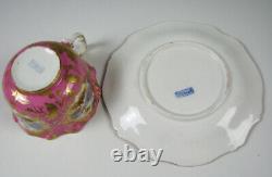 English Porcelain Cup & Saucer Antique withHand Painted Countryside Views