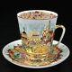 Exclusive Russian Imperial Lomonosov Porcelain Tea Cup And Saucer Spring Gold