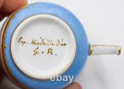 Exhibition Gold Medal Paris Porcelain/Sevres H. P. Cup & Saucer, Circa 1850