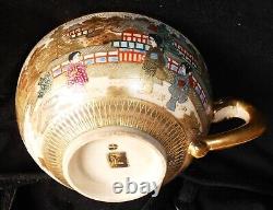 Exquisite Antique Satsuma Cup & Saucer Meiji Period Japan