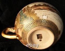 Exquisite Antique Satsuma Cup & Saucer Meiji Period Japan