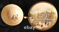 Exquisite Antique Satsuma Cup & Saucer Meiji Period Japan