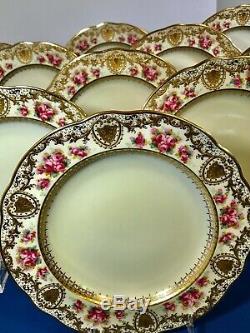 Exquisite Set of 11 Antique Copeland Spode Cabinet Plates For Spaulding & Co