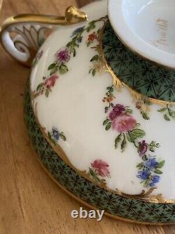 FEUILLET Old Paris 1815-1823 Hand Painted CUP & SAUCER France Antique (2 of 2)