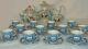 Fine Antique French Old Paris Porcelain Sevres Blue Tea Set Service For 12