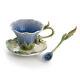 Fz01507 Franz Porcelain Cozies Chrysanthemum Cup/saucer/spoon Set. Rare Item