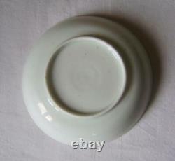 Fine Lowestoft Porcelain Tea Saucer Dish Chinese Figures Mandarin Pattern