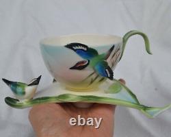 Franz Bamboo Cup and Saucer, Franz Porcelain Collectable, Bamboo Porcelain Cup