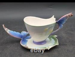 Franz Collection Butterfly Cup Saucer Porcelain Set