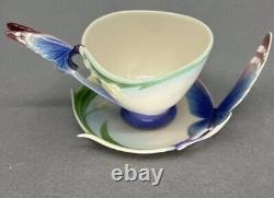 Franz Collection Butterfly Cup Saucer Porcelain Set