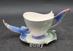 Franz Collection Butterfly Cup Saucer Porcelain Set