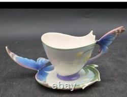 Franz Collection Butterfly Cup Saucer Porcelain Set