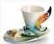 Franz Porcelain Buckeye Butterfly Cup And Saucer Set Fz01673