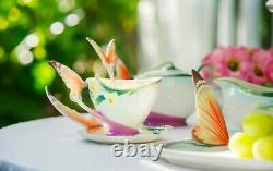 Franz Porcelain Butterfly Cup Saucer & Spoon Set XP1693