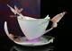 Franz Porcelain Butterfly Cup Saucer & Spoon Set Xp1693