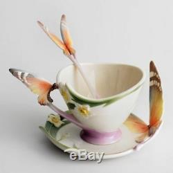 Franz Porcelain Butterfly Cup & Saucer and Spoon XP1693