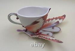 Franz Porcelain Collection Papillon Butterfly Cup, Saucer, & Spoon XP1970/00214