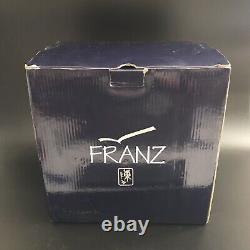 Franz Porcelain Cup and Saucer Set Red Spotted Purple Butterfly FZ01670 With Box