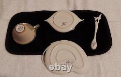 Franz Porcelain Dragonfly Cup, Saucer, Tray & Spoon Tea Set FZ00212 NIB Mint