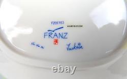 Franz Porcelain FZ00163 Mint Herb Signed Early Rare 2 7/8 Cup & Saucer set 2003