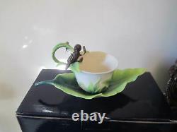 Franz Porcelain Monkey Mischief teacup and saucer