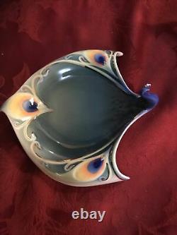 Franz Porcelain Peacock Cup & Saucer Fz01205