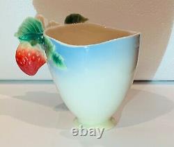 Franz Porcelain Strawberry 3 piece Tea Cup, Saucer & Spoon
