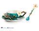 Franz Porcelain Van Gogh Almond Cup Saucer Spoon Set