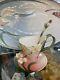 Franz Porcelain Winter Moth Orchid Tea Cup And Saucer Set, With Bee Spoon
