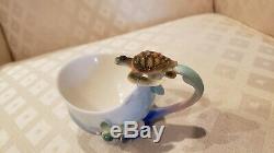 Franz Sea Turtle Porcelain Tea Cup, Saucer and Spoon SET