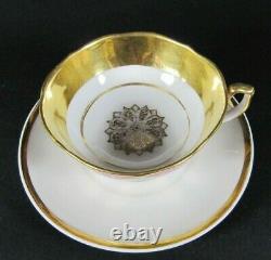 French Antique Old Paris Porcelain Cabinet Tea Cup and Saucer Birds Hand Painted