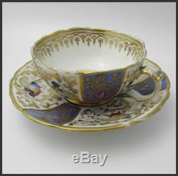 French Antique Porcelain Cup and Saucer Signed Jacob Petit 19th Century Sevres