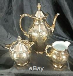 French Coffee Tea Set Porcelain Cup Saucer Fragonard Gold Dinnerware Bavaria