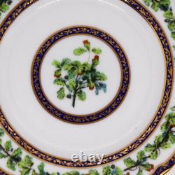 French Puiforcat Porcelain Chêne Royal Tea Cup & Saucer Discontinued Pattern