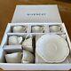 Givenchy Coffee Cup & Saucer Set Of 7 With Box White Porcelain Pre-owned Unused