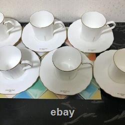 GIVENCHY Pairs Porcelain Yamaka Octagon Cup Saucer Espresso 6 Set