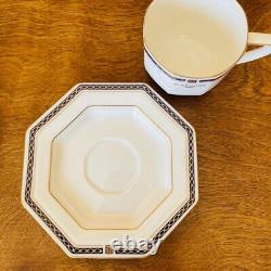 GIVENCHY Paris Porcelain Yamaka Octagon Cup Saucer 6 Set